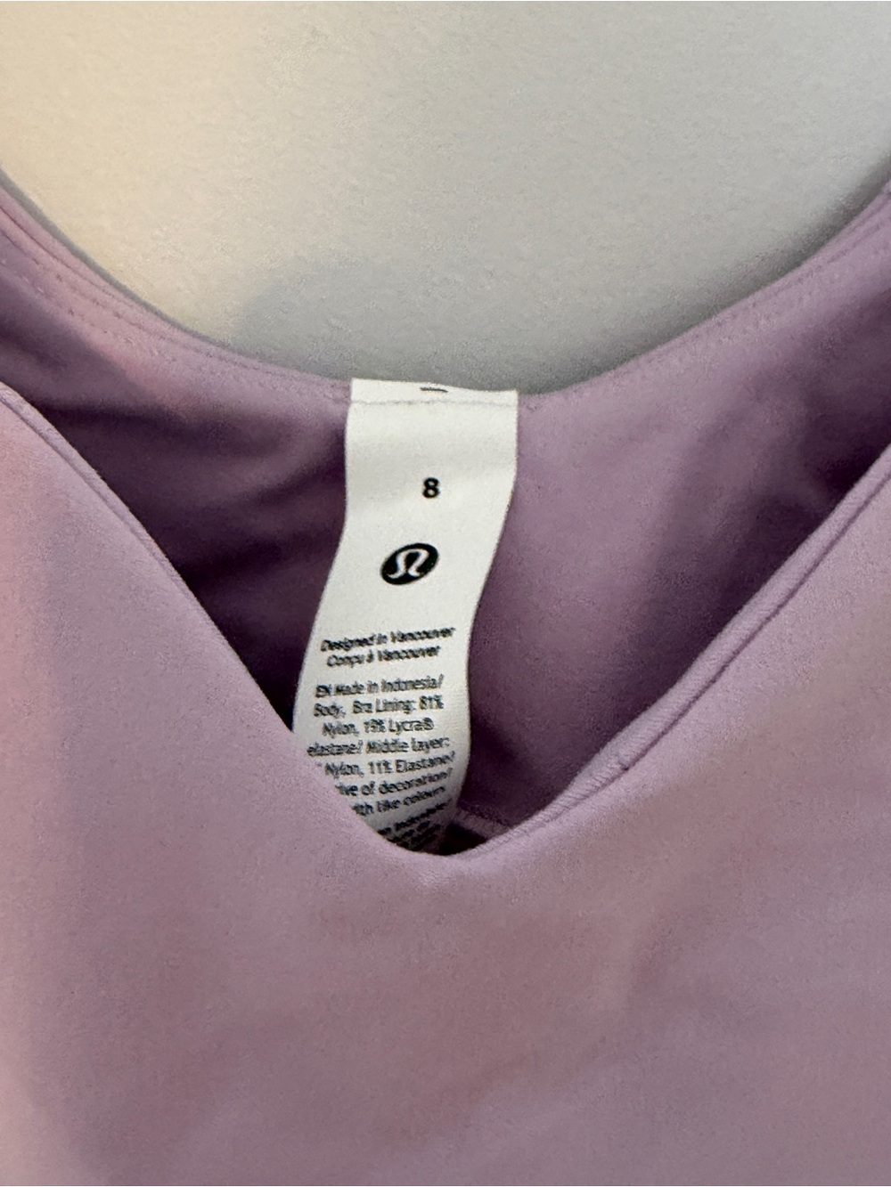 NWT Lululemon Align Tank Lilac Play Size 8 - Picture 4 of 6